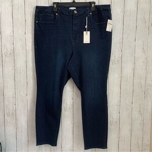 Good American Women’s Good Legs Skinny Sculpting Jeans Dark Blue 24 Tummy Tech